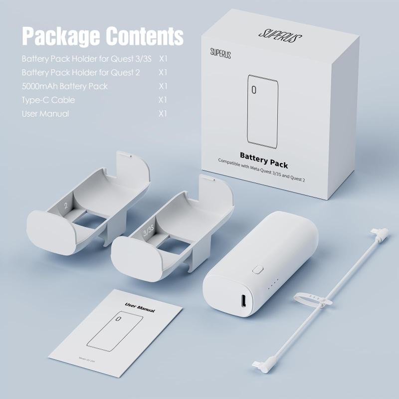 Pacote de bateria SUPERUS para Meta Quest 3/3S e Oculus Quest 2
